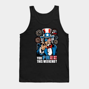 You Free This 4th of July Weekend Funny Graphic Tank Top